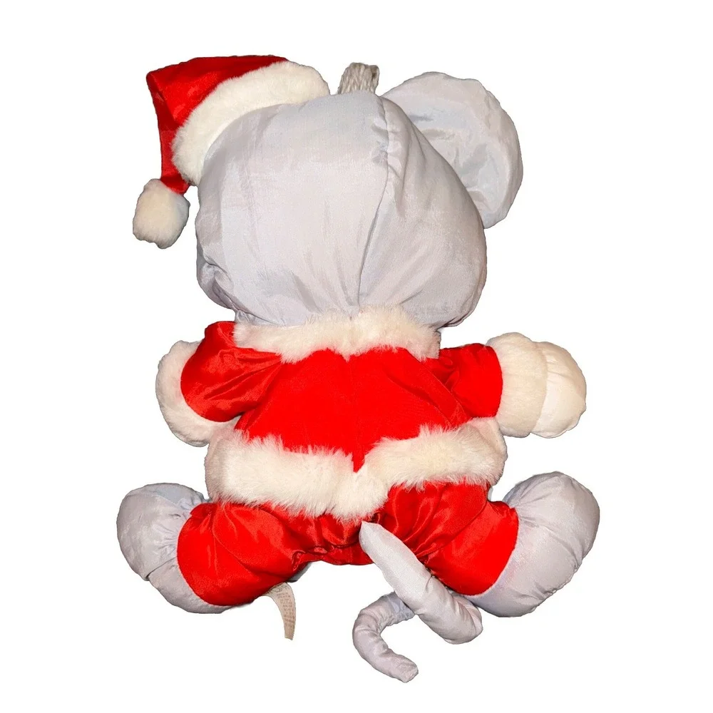 Vtg Fisher Price Puffalump Christmas Mouse Santa Suit Nylon Parachute 88' Flaw